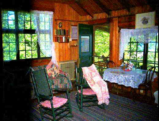 interior of seaside vacation cottage. Cottage rental in Maine near Boothbay Harbor