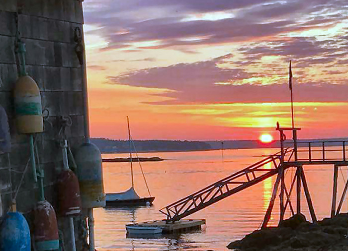 Sunset seen from Southport Island Maine