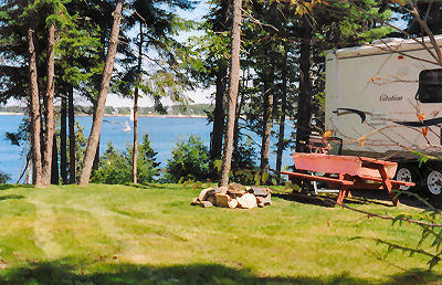 wooded with ocean view