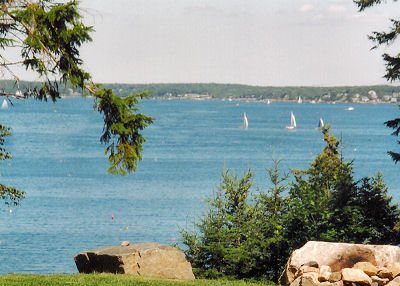 sailboats in the outer harbor