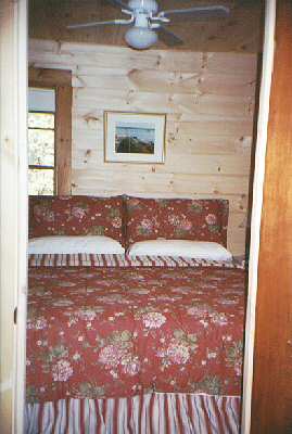 clubhouse cottage bedroom- Gray Homestead cottage rental in Maine near Boothbay Harbor