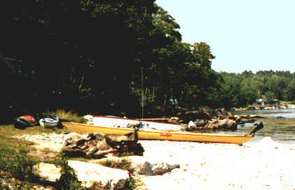 kayaks at the beach