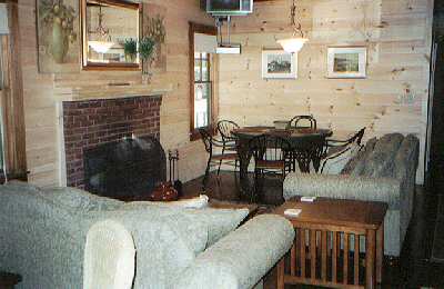 clubhouse cottage living room- Gray Homestead cottage rental in Maine near Boothbay Harbor