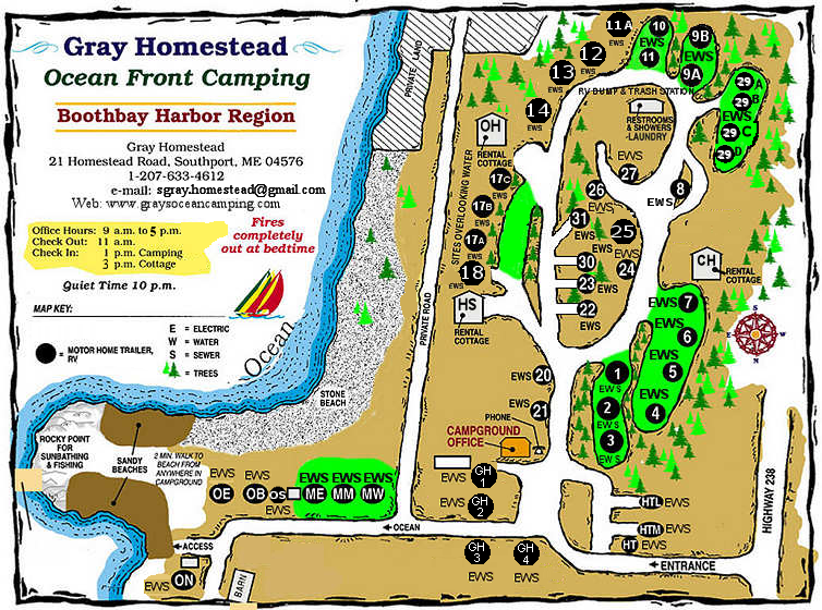 Gray Homestead Camping Map